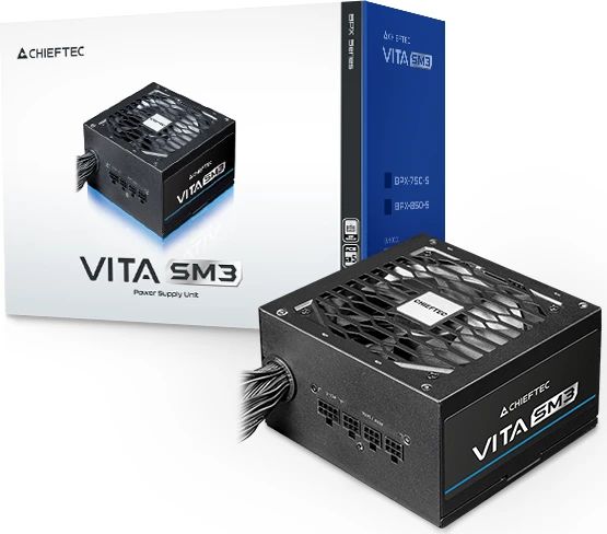 картинка Блок питания Chieftec ATX 850W Vita SM3 BPX-850-C 80+ bronze (20+4pin) APFC 120mm fan 6xSATA RTL от магазина КомпьютерЦентр