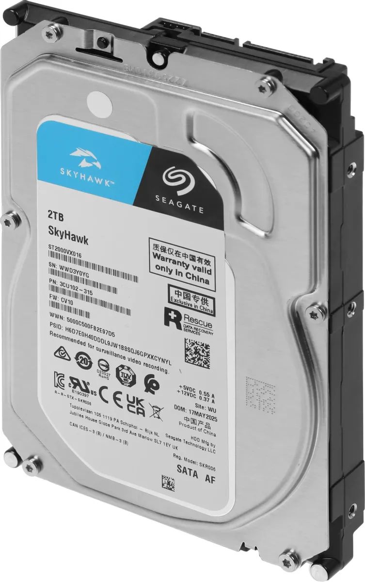 картинка HDD 2,0TB Seagate 3.5'', Skyhawk (ST2000VX016) от магазина КомпьютерЦентр