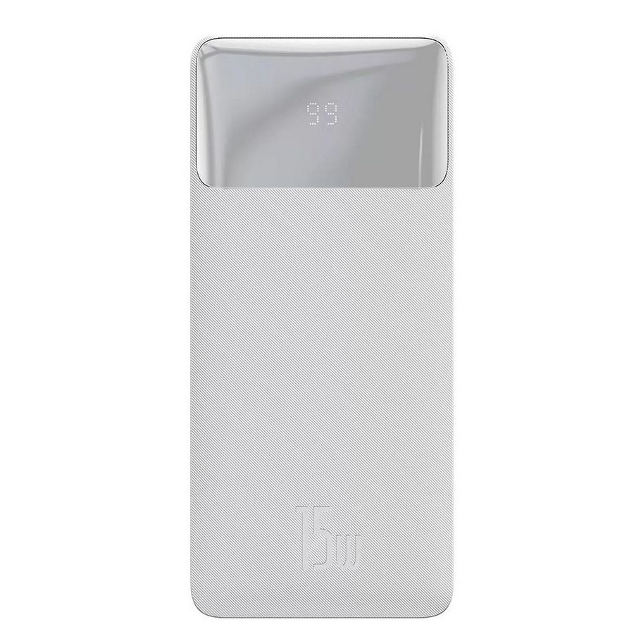картинка Внешний аккумулятор Baseus Bipow Digital Display Power bank 20000mAh 15W Белый (PPDML-J02, PPBD050102) от магазина КомпьютерЦентр