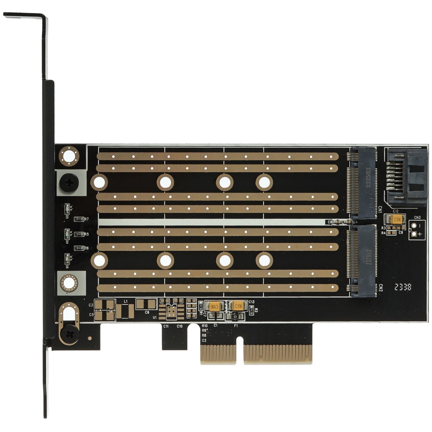 картинка Адаптер для установки SSD M.2 (NVMe) в разъем PCI-e Gembird (MF-PCIE-NVME) от магазина КомпьютерЦентр