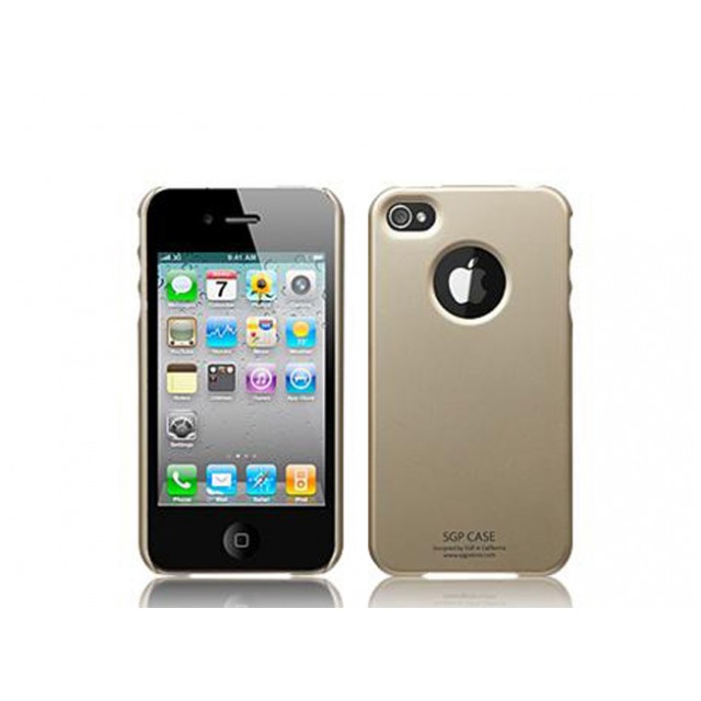 картинка Чехол SGP Ultra Thin Case Matte Series Champagne Gold for iPhone 4 (Steinheil Crystal LCD Screen) (SGP07007) от магазина КомпьютерЦентр