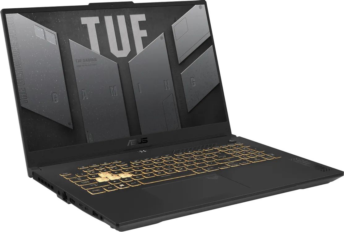 картинка Ноутбук ASUS TUF Gaming F17 FX707VJB-HX100, 17.3'', IPS, FHD 144Гц/  Core 5 210H/  16ГБ/  512ГБ SSD/  NVIDIA GeForce RTX 3050/  DOS, Mecha Gray от магазина КомпьютерЦентр