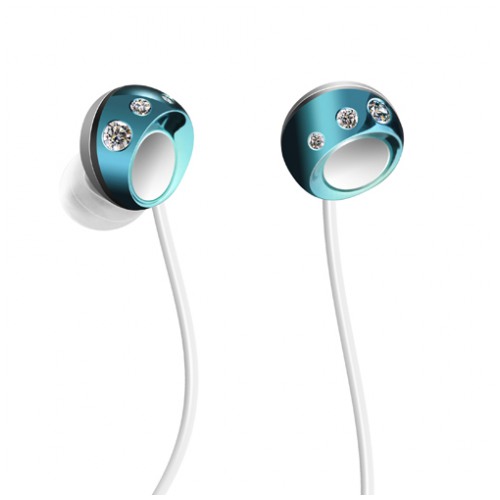 картинка Наушники Panasonic Swarovski ZrO2 Couture Stereo Earphone Turquoise Blue (RP-HJF5PP-A) от магазина КомпьютерЦентр