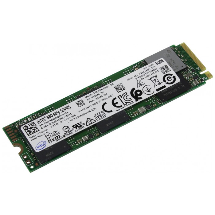 картинка SSD накопитель Intel 512Gb 660P M.2 2280 PCI-E x4 (SSDPEKNW512G8X1) от магазина КомпьютерЦентр