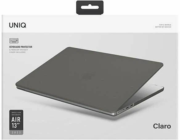 картинка Чехол Uniq CLARO для MacBook AIR 13'' M2/ M3 (2022-2024), Matte Grey (MA13(2022)-CLAROMGRY) от магазина КомпьютерЦентр