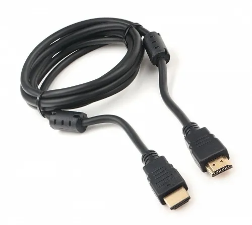 картинка Кабель HDMI Cablexpert CCF2-HDMI4-6, 1,8м, v2.0, 19M/ 19M, черный, позол.разъемы, экран, 2 ферр кольца, пакет от магазина КомпьютерЦентр