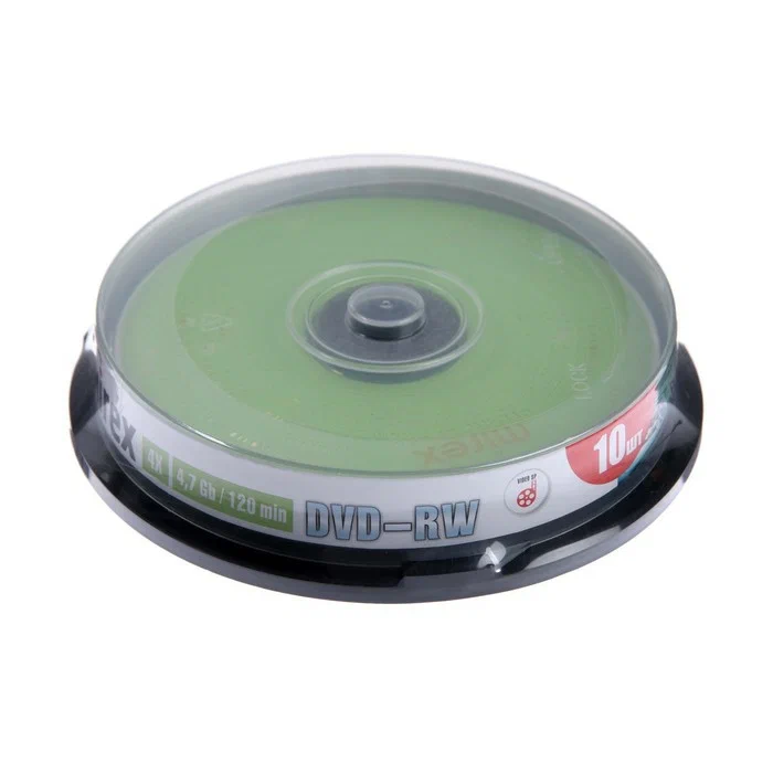 картинка Диски DVD-RW Mirex 4,7Gb; 4x; 10 pcs; Cake Box от магазина КомпьютерЦентр