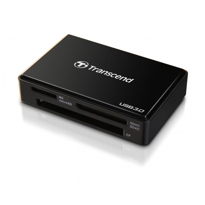 картинка Картридер внешний Transcend F8 USB 3.0 Black (TSRDF8K) от магазина КомпьютерЦентр