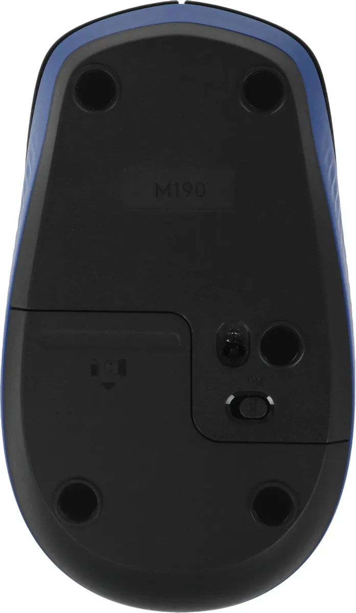 картинка Мышка Logitech M190 Wireless, Black/ Blue, 1000 dpi (910-005925) от магазина КомпьютерЦентр