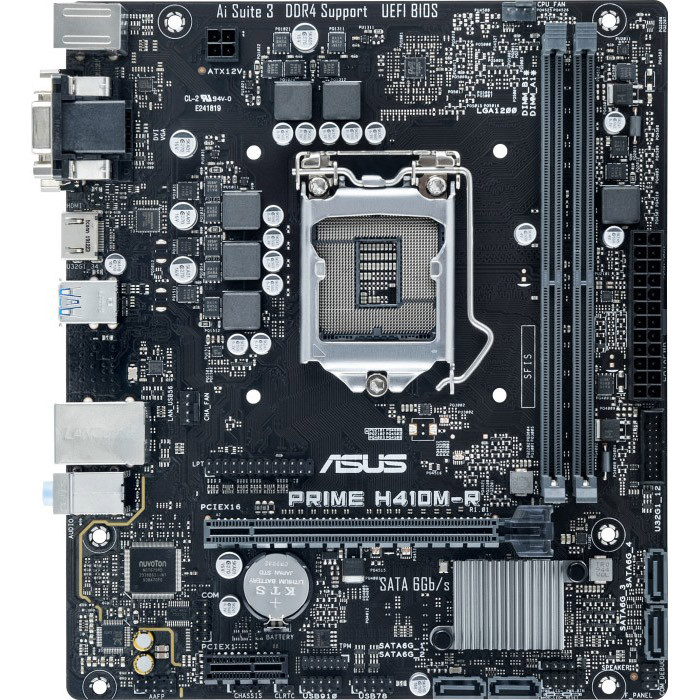 картинка М/ п Asus PRIME H410M-R-SI S1200; Intel H410; 2xDDR4; 8ch (7.1); GbLAN, VGA, DVI mATX от магазина КомпьютерЦентр