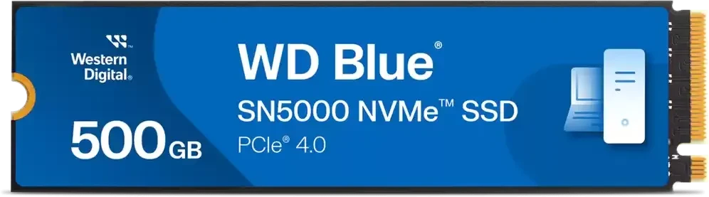 картинка SSD накопитель 500Gb WesternDigital Blue SN5000 M.2 2280 PCI-E 4.0 x4 NVMe R/ W 5000/ 4000 (WDS500G4B0E) от магазина КомпьютерЦентр
