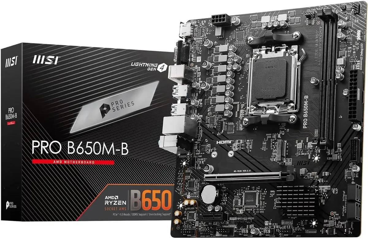 картинка Материнская плата MSI AM5 B650 PRO B650M-B 2xDDR5 mATX от магазина КомпьютерЦентр