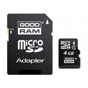 картинка Карта памяти Goodram 4Gb microSDHC adapter (SDU4GHCAGRR9) от магазина КомпьютерЦентр