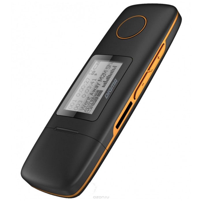 картинка Плеер MP3 Digma 4Gb U3 1.1'' FM, MicroSDHC, Black/ Orange от магазина КомпьютерЦентр