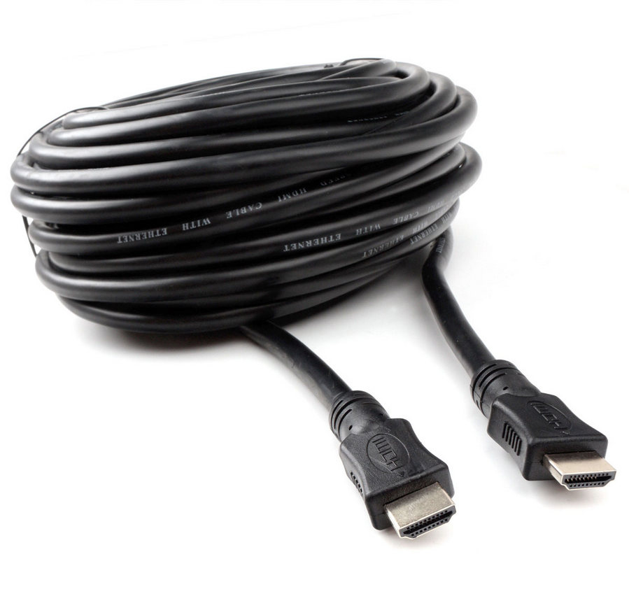 картинка Кабель HDMI Cablexpert CC-HDMI4L-15M, 15м, v2.0, 19M/ 19M, серия Light, черный, позол.разъемы, экран, (19438) от магазина КомпьютерЦентр