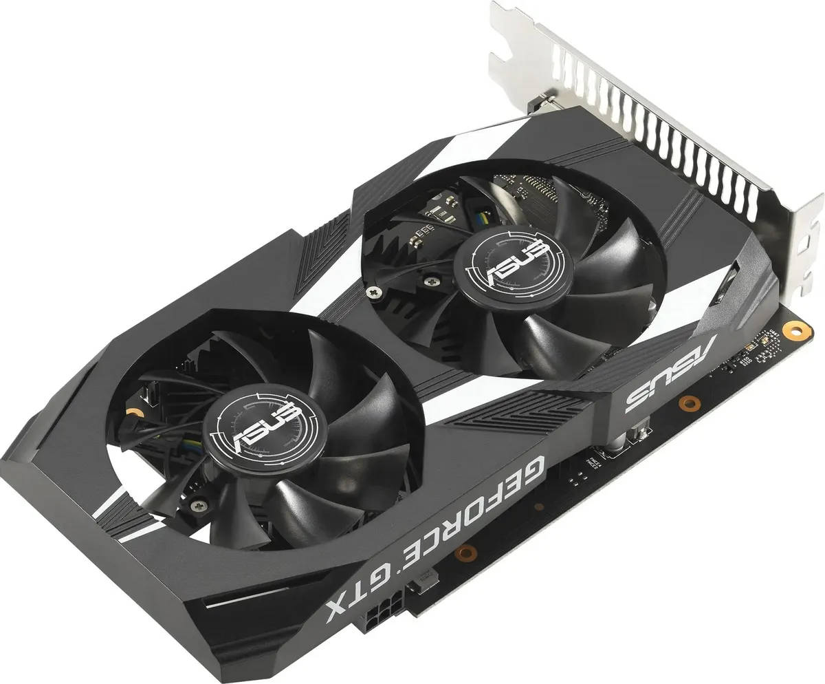 картинка Видеокарта 4Gb DDR6 GeForce GTX1650 Dual Asus (DUAL-GTX1650-O4GD6-P-V2) от магазина КомпьютерЦентр