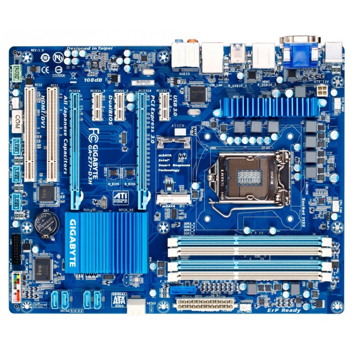 картинка Материнская плата Gigabyte GA-Z77-D3H (GA-Z77-D3H) от магазина КомпьютерЦентр
