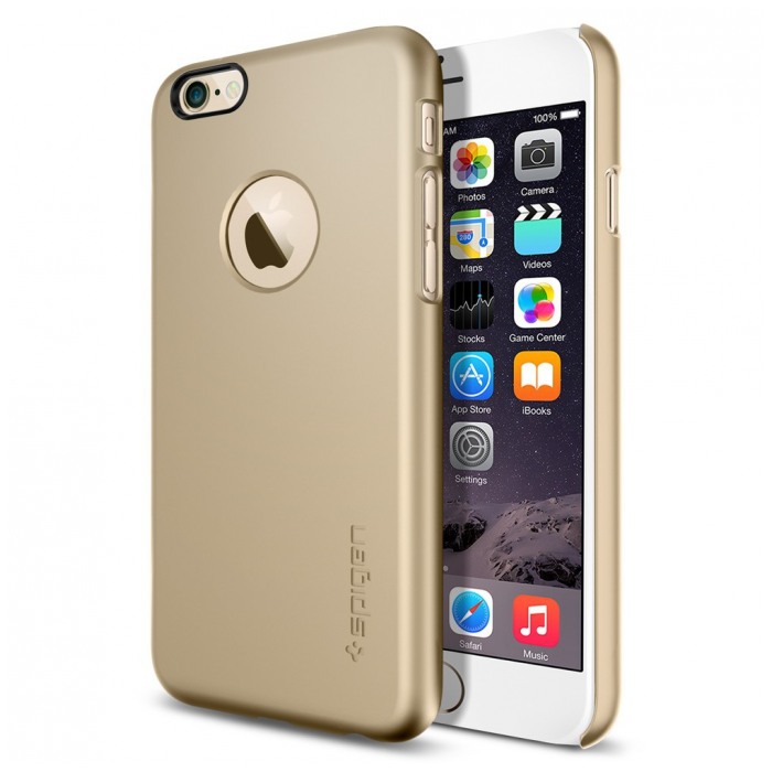 картинка Чехол SGP Spigen Case Thin Fit A Series Champagne Gold for iPhone 6 (SGP10943) от магазина КомпьютерЦентр