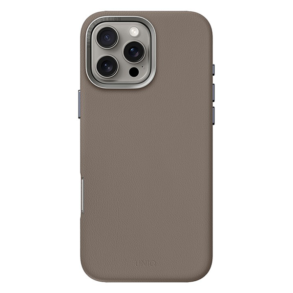 картинка Чехол из искусственной кожи Uniq HYBRID LYDEN (MagSafe) для iPhone 16 Pro MAX 6.9'' FLINT GREY (IP6.9P(2024)-LYDMGRY) от магазина КомпьютерЦентр