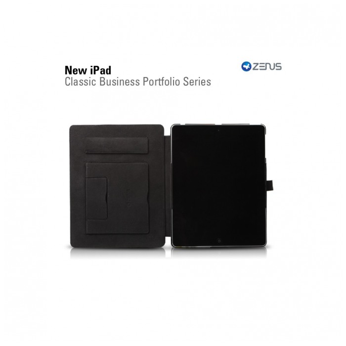 картинка Чехол Zenus Prestige Classic Business Series Black for new iPad от магазина КомпьютерЦентр