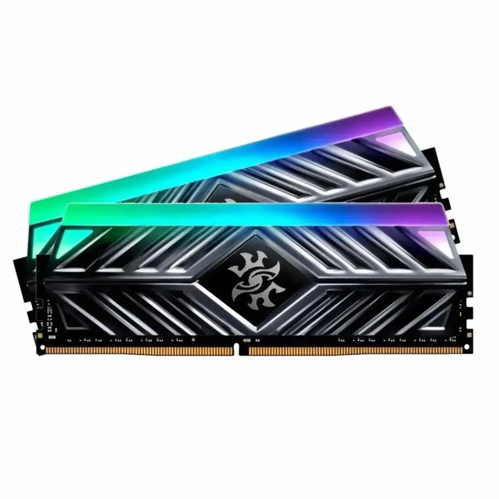 картинка DIMM DDR4 16Gb (2x8Gb) 3200MHz PC4-25600 ADATA XPG SPECTRIX D41 RGB Grey Gaming Memory, RTL (AX4U32008G16A-DT41) от магазина КомпьютерЦентр