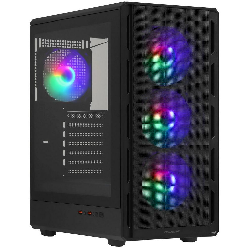 картинка Корпус Cougar Airface Pure RGB Black Midtower, USB 3.0 x 2, ARGB PWM 120mm fan x 4, TG, no PSU от магазина КомпьютерЦентр