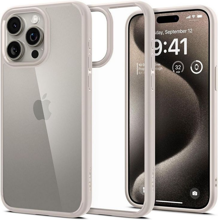 картинка iPhone 15 Pro Max Чехол SGP Ultra Hybrid Titan Grey от магазина КомпьютерЦентр