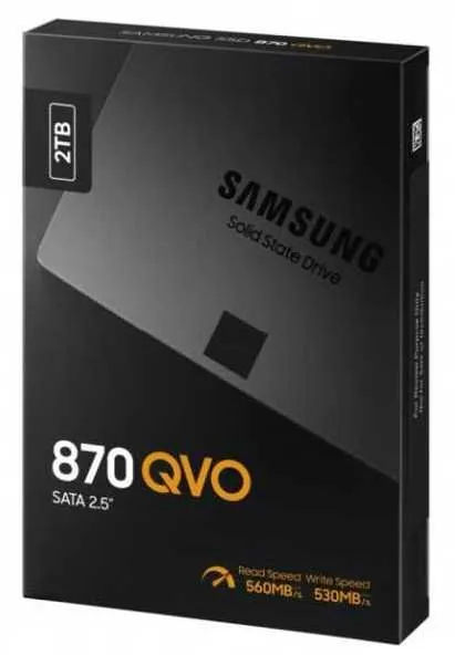 картинка SSD накопитель 2 Tb 2.5'' Samsung 870 QVO SATA III (MZ-77Q2T0BW) от магазина КомпьютерЦентр