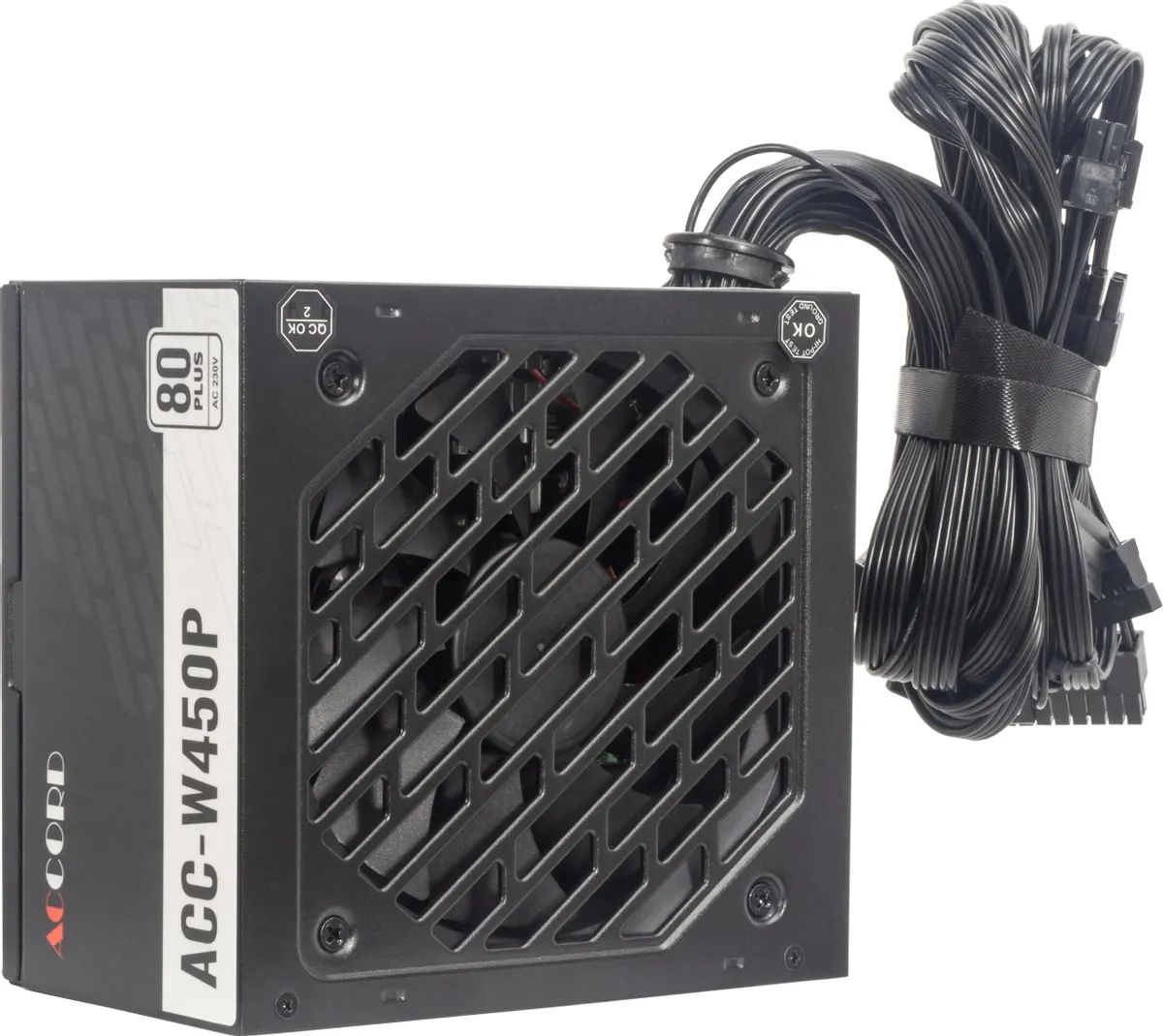 картинка Блок питания Accord 450W ATX ACC-W450P, Black от магазина КомпьютерЦентр