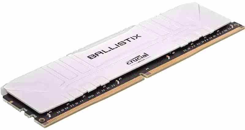 картинка DIMM DDR4 8Gb 3200MHz PC4-25600 Crucial Ballisix White CL16 1.35V (BL8G32C16U4W) от магазина КомпьютерЦентр