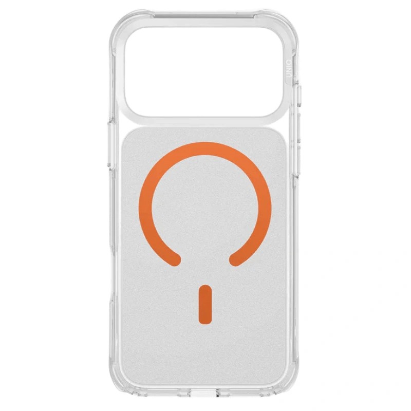 картинка Чехол Uniq HYBRID LIFEPRO XTREME MAGCLICK CHARGING (MagSafe) для iPhone 17 Pro 6.3'' FROST CLEAR/ VOLT ORANGE от магазина КомпьютерЦентр
