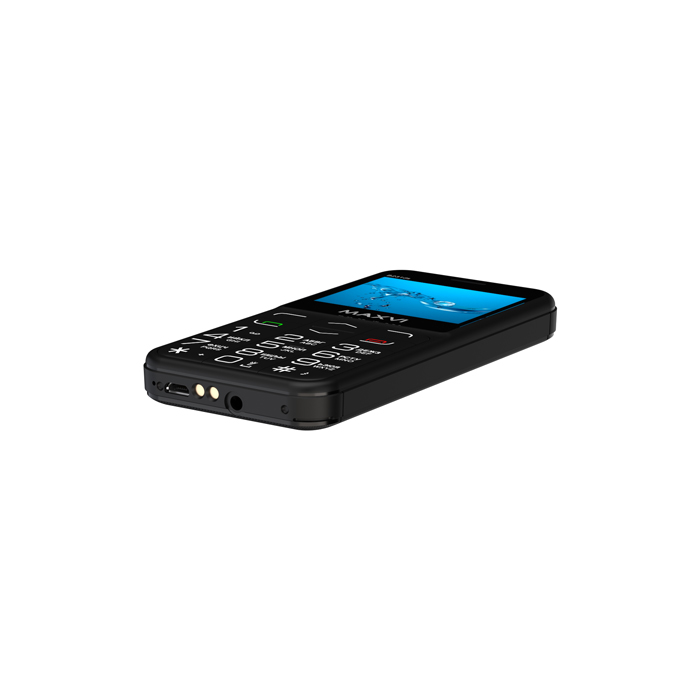 картинка Телефон мобильный Maxvi B231ds Black 2.31'', TN (TFT) 320x240, Bluetooth, FM-радио, 0.3Mpix, 1400 мА*ч, фонарик, 2-Sim от магазина КомпьютерЦентр