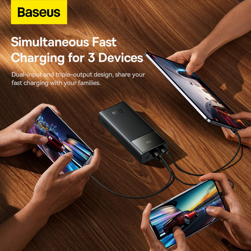 картинка Внешний аккумулятор Baseus Star Lord Display 22.5W 30000 mAh (Black) PPXJ060101 от магазина КомпьютерЦентр