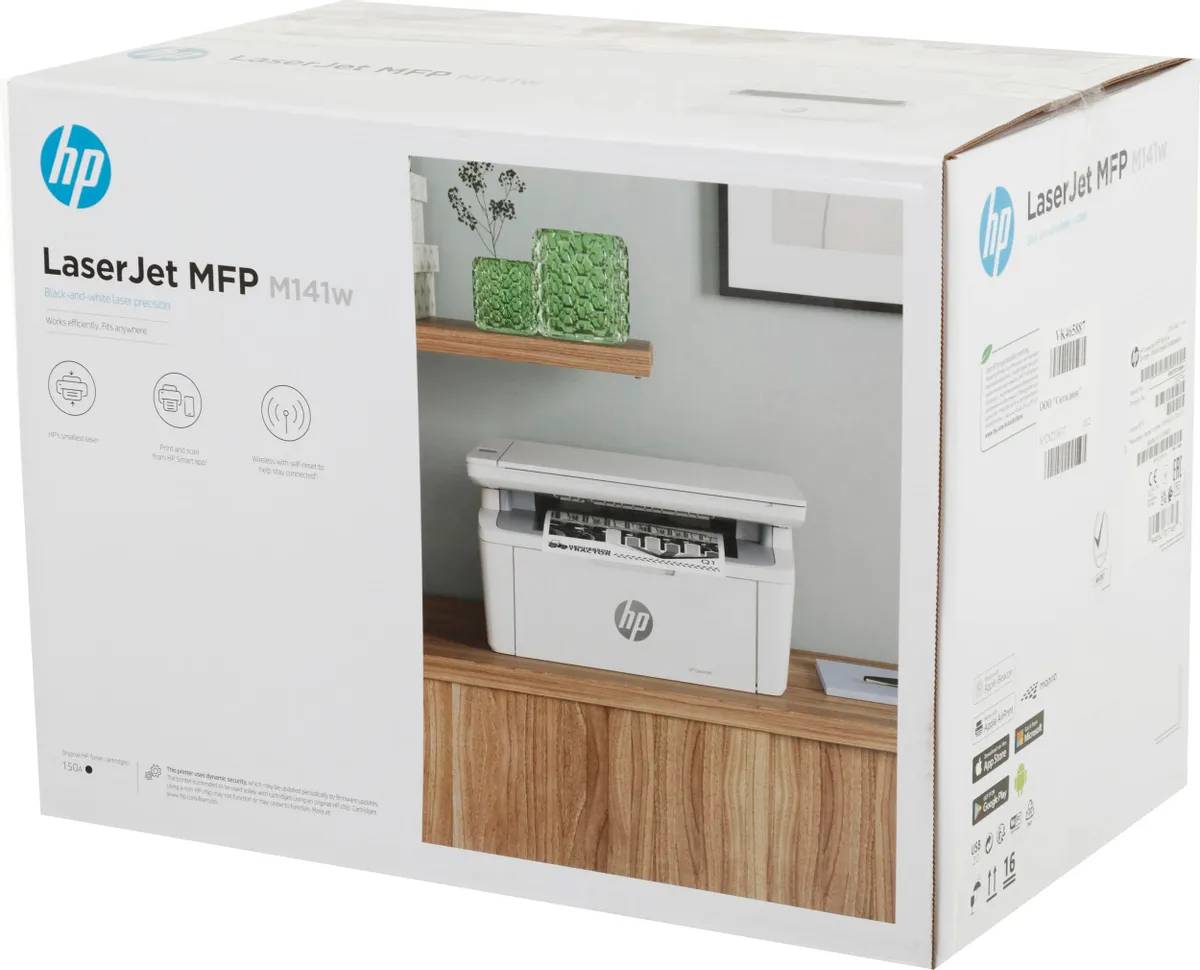 картинка МФУ лазерный HP LaserJet M141w A4 (7MD74A) от магазина КомпьютерЦентр