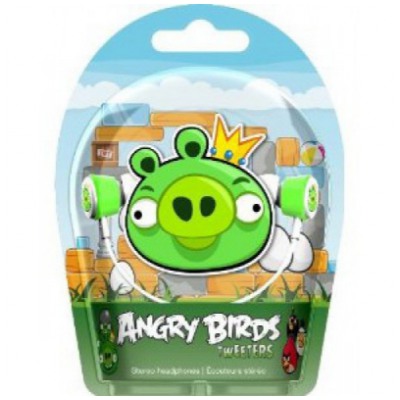 картинка Наушники Gear4 Angry Birds Stereo Heardphone Tweeters Green Pig King for iPad/ iPhone/ iPod (HAB003) от магазина КомпьютерЦентр