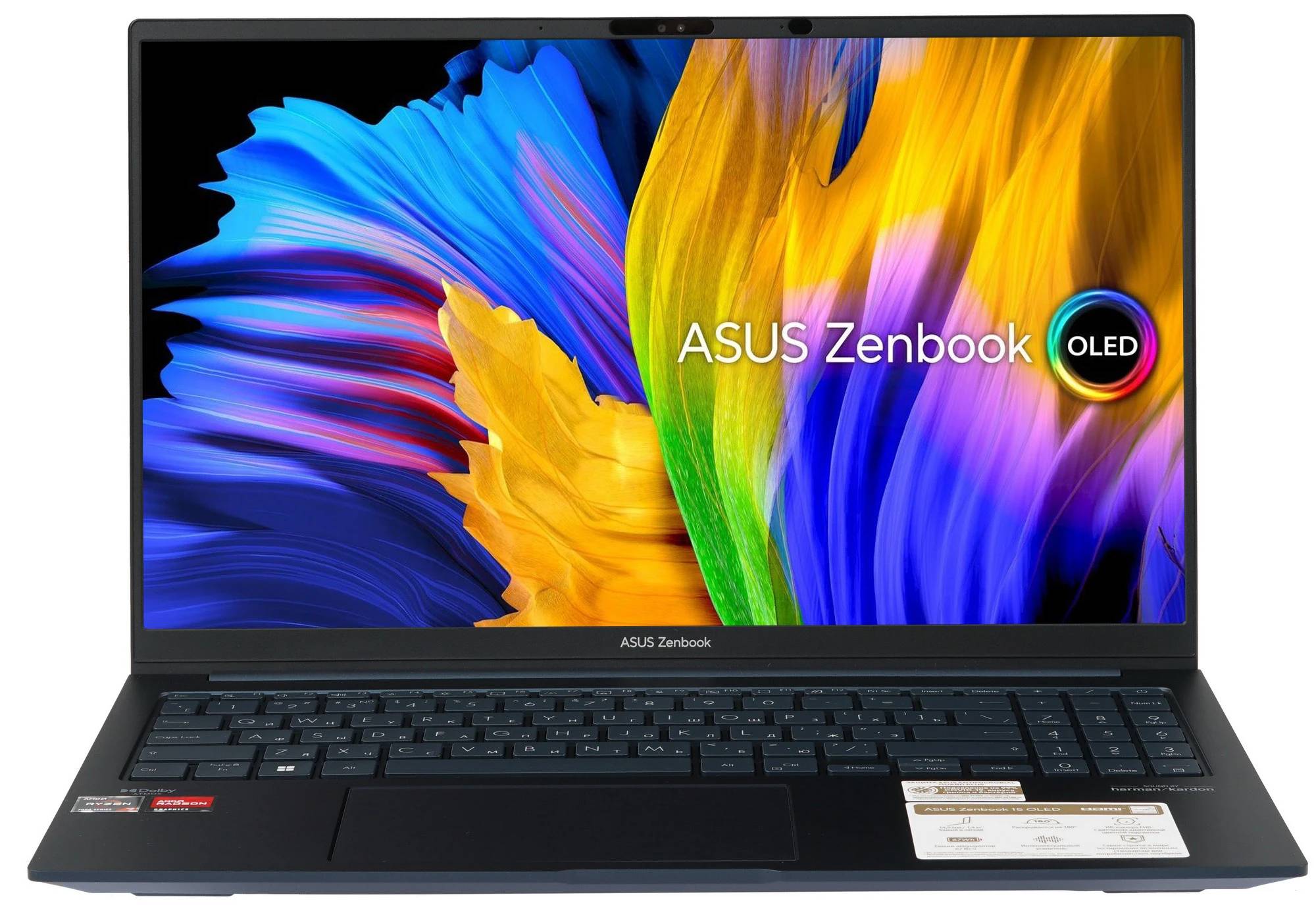 картинка Ноутбук ASUS Zenbook 15 OLED (UM3504DA-MA305) 15.6'' 2K OLED/  Ryzen7 7735U/  16ГБ/  SSD 1TБ/  UMA/  DOS/  Blue от магазина КомпьютерЦентр