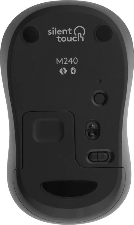 картинка Мышка Logitech M240 Silent Wireless, Graphite, 4000dpi, Bluetooth, кнопки-3 (910-007078) от магазина КомпьютерЦентр