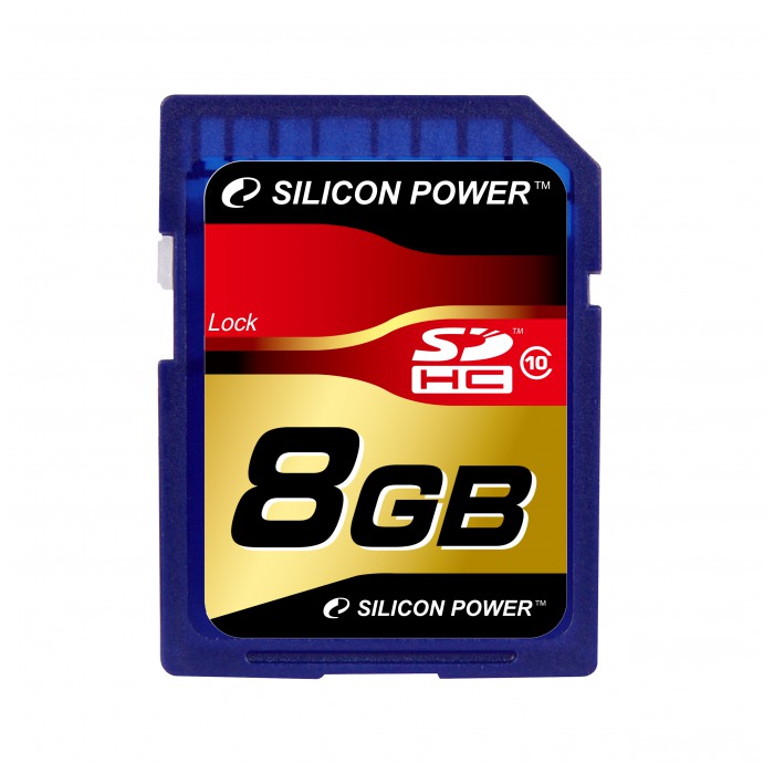 картинка Карта памяти SiliconPower SDHC 8Gb Class 10 (SP008GBSD010V10) от магазина КомпьютерЦентр