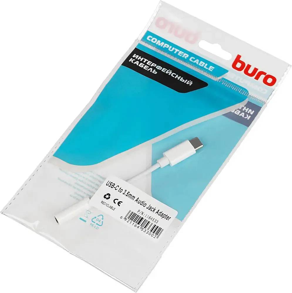 картинка Переходник Buro BHP TPC-JCK Jack 3.5 (f)-USB Type-C (m) белый (1164533) от магазина КомпьютерЦентр