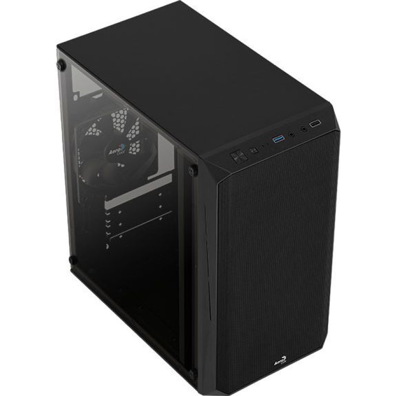 картинка Корпус Aerocool CS-107-A-BK-v1 черный без БП (ACCS-PC14012.11) от магазина КомпьютерЦентр