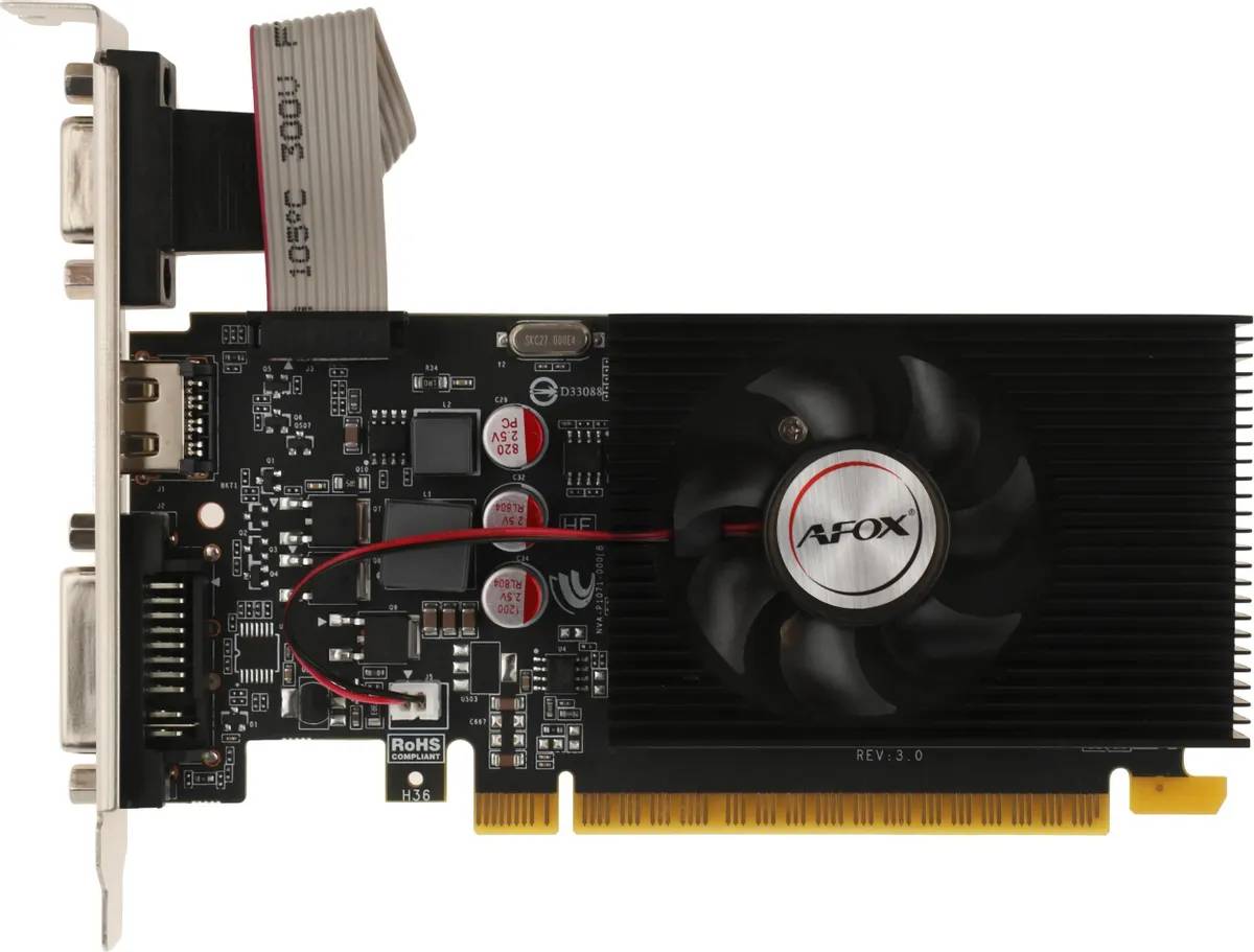 картинка Видеокарта 2Gb DDR3 GeForce GT610 AFOX LP 64b (AF610-2048D3L7-V6) от магазина КомпьютерЦентр