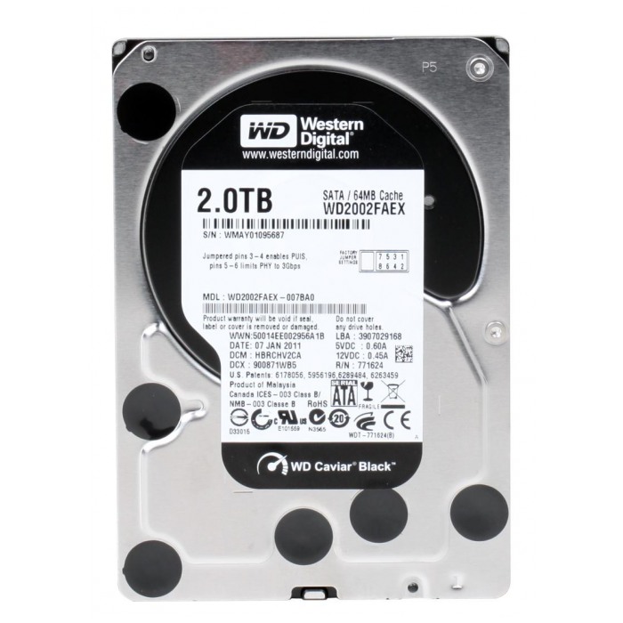 картинка Жесткий диск Western Digital 2Tb Caviar Black 64Mb 7200rpm SATAIII 3.5″ (WD2002FAEX) от магазина КомпьютерЦентр