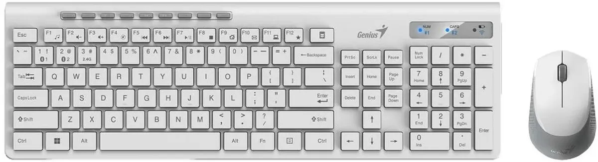 картинка Комплект беспроводной Genius SlimStar 8230 White (31340015402) от магазина КомпьютерЦентр