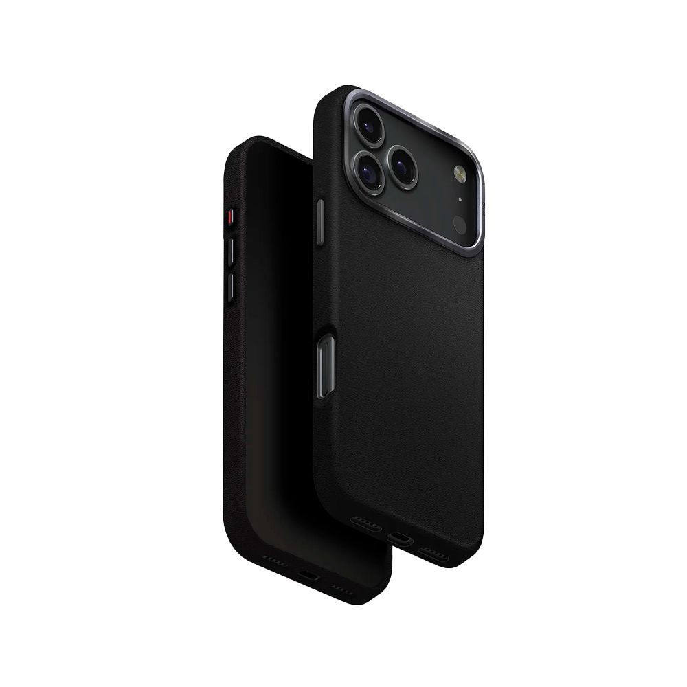 картинка Чехол из искусственной кожи Uniq HYBRID LYDEN (MagSafe) для iPhone 17 Pro 6.3'', цвет черный (DALLAS BLACK) (IP6.3P(2025)-LYDMDBLK) от магазина КомпьютерЦентр