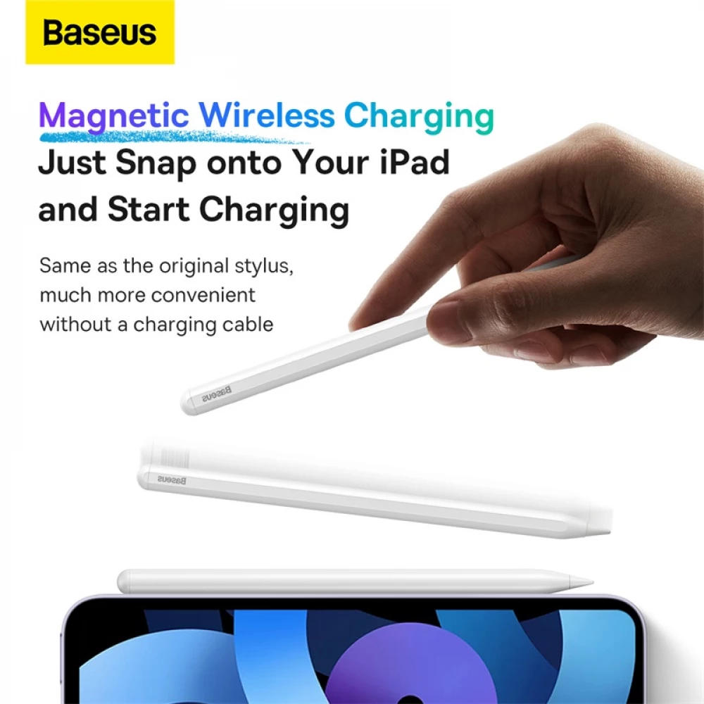 картинка Стилус Baseus Smooth Writing 2 Series Wireless Charging Stylus (Active wireless version) - White от магазина КомпьютерЦентр