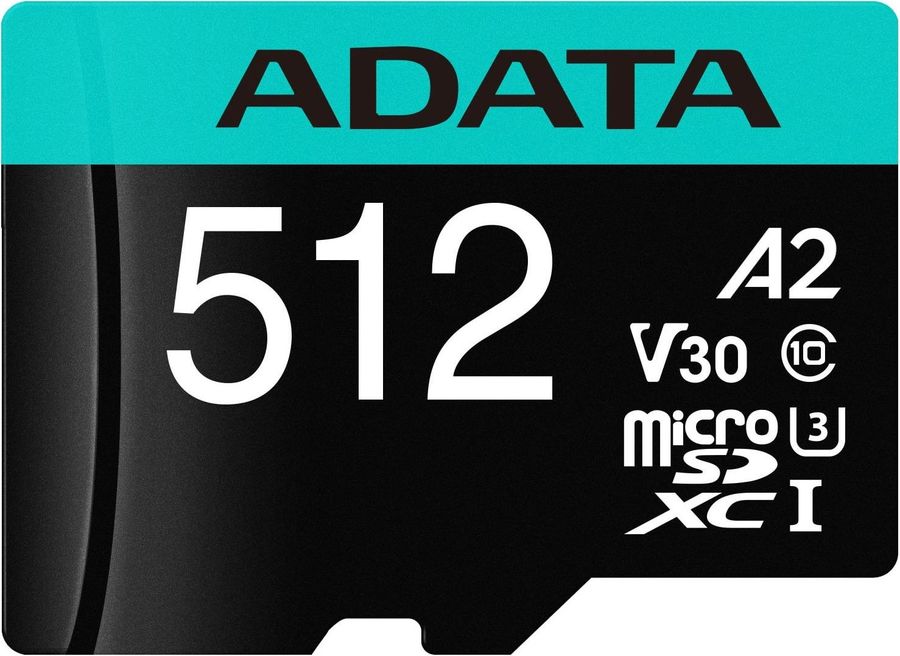 картинка Карта памяти 512Gb microSDXC A-Data, Class 10, Premier Pro + adapter (AUSDX512GUI3V30SA2-RA1) от магазина КомпьютерЦентр