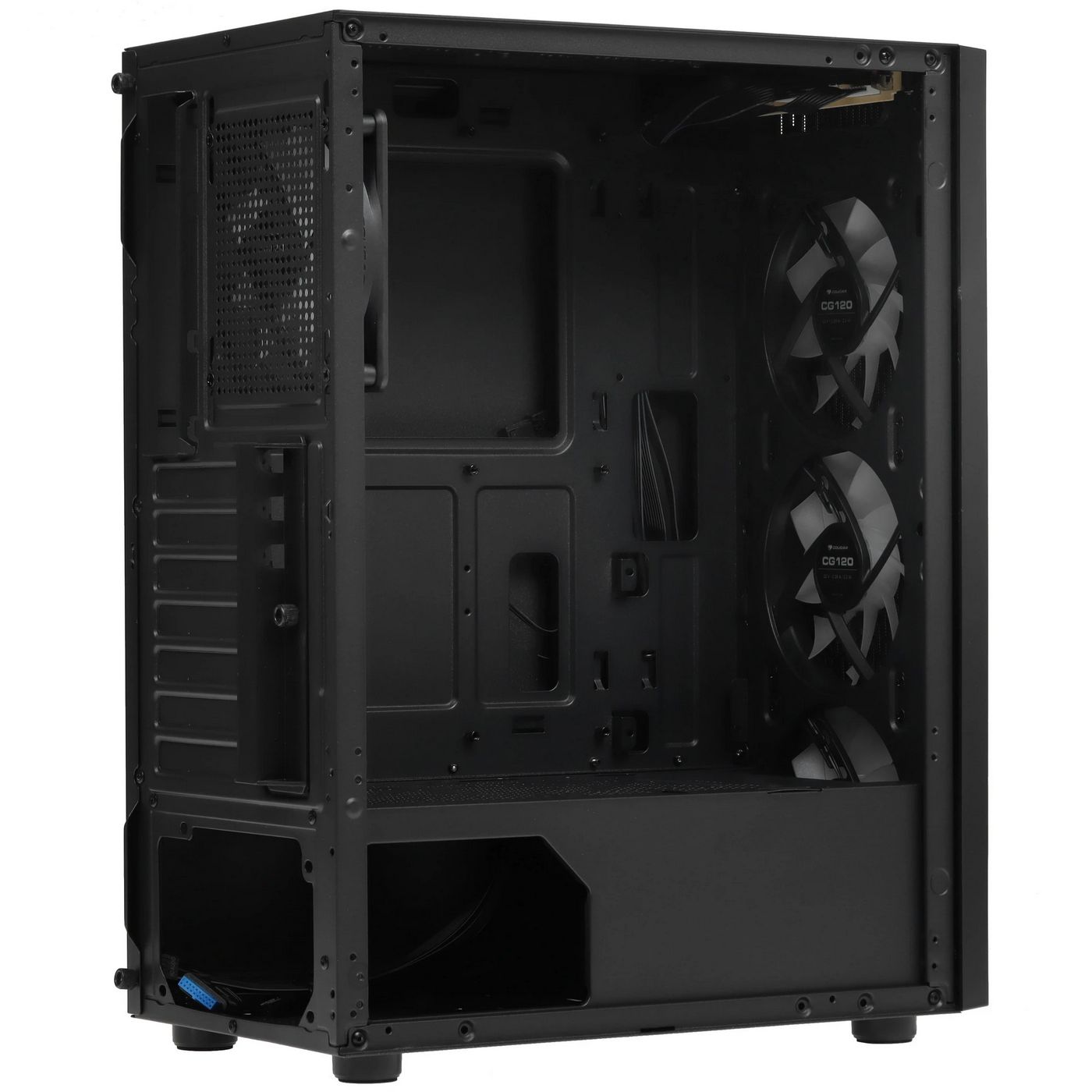 картинка Корпус Cougar Mid Tower MX110 RGB Black, USB 3.0x2, TG, 4xARGB fan, no PSU от магазина КомпьютерЦентр