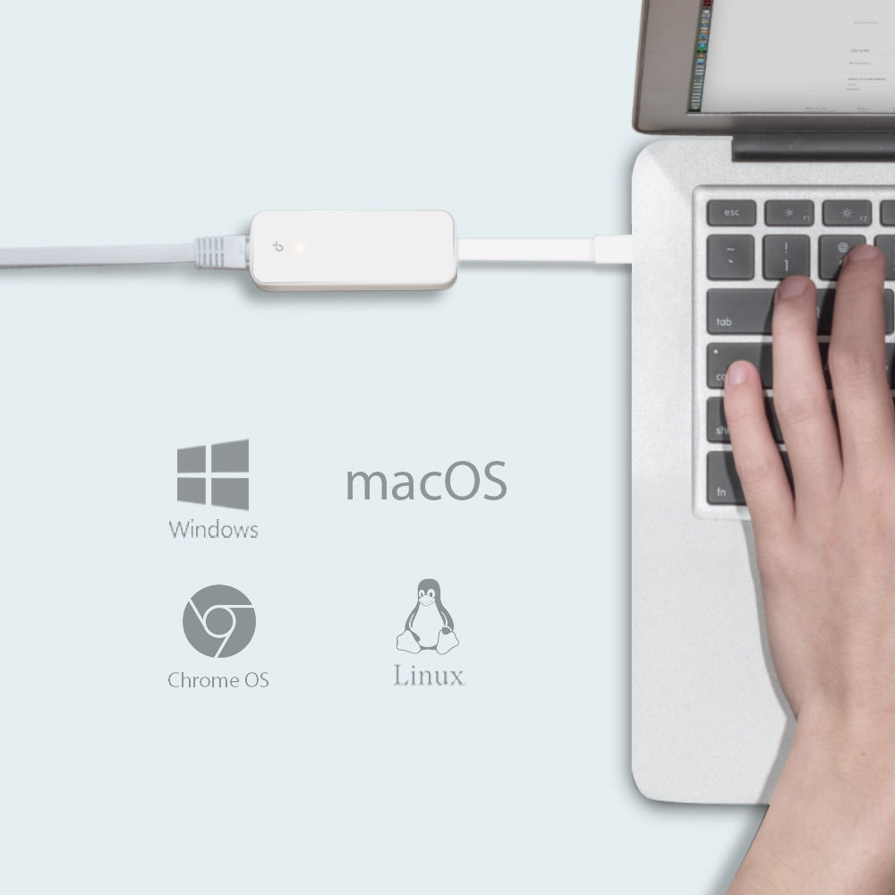 картинка Сетевая карта TP-Link UE300C USB Type-C Gigabit Ethernet от магазина КомпьютерЦентр