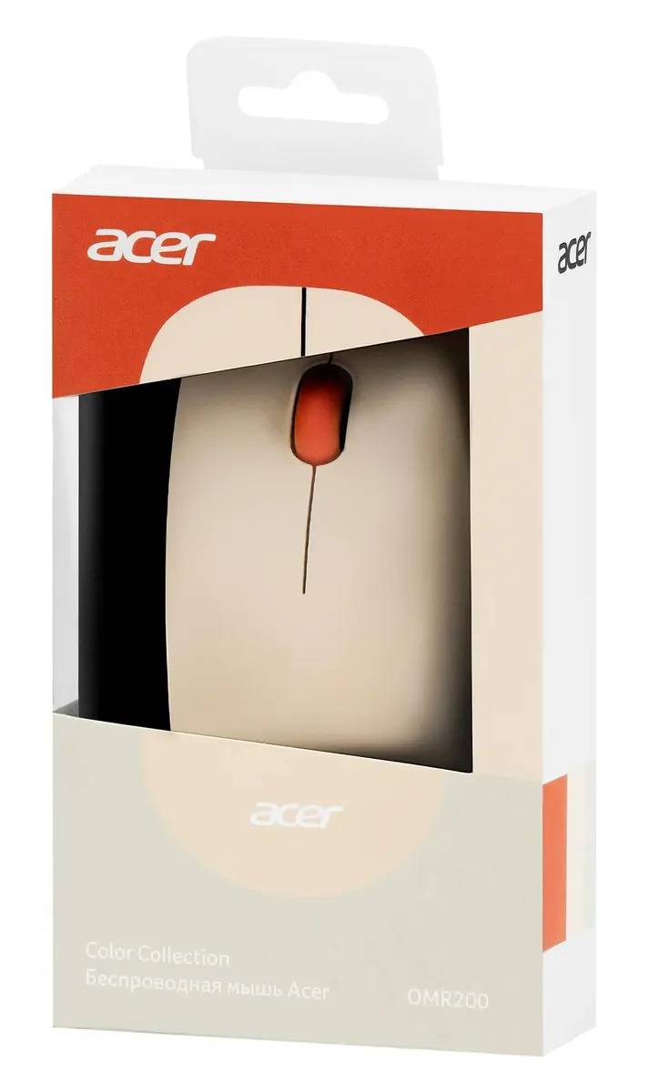 картинка Мышь Acer OMR200, бежевый, беспроводная, для ноутбука (ZL.MCEEE.022) от магазина КомпьютерЦентр