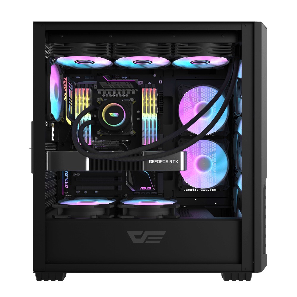 картинка Корпус DarkFlash DF2100 Black, Mid-tower, Black от магазина КомпьютерЦентр